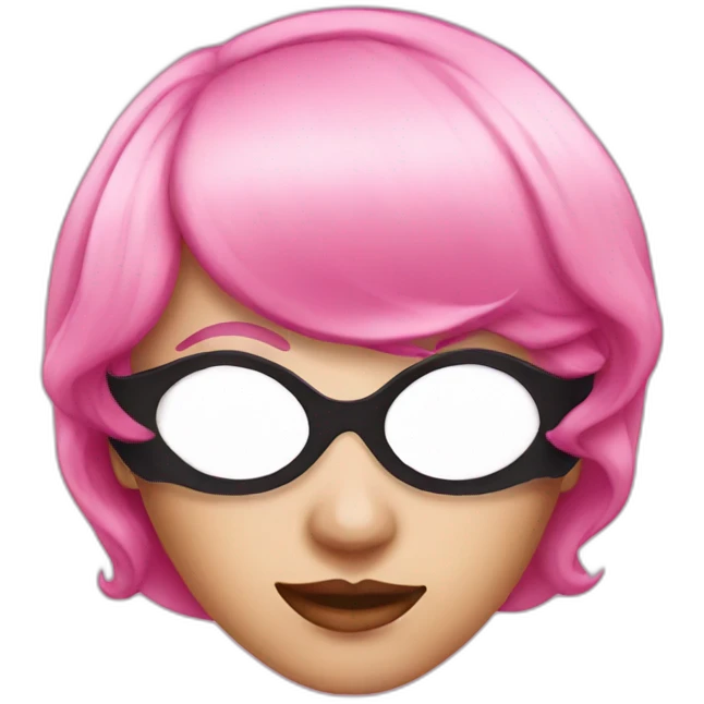 pink hair mistress in a mask emoji