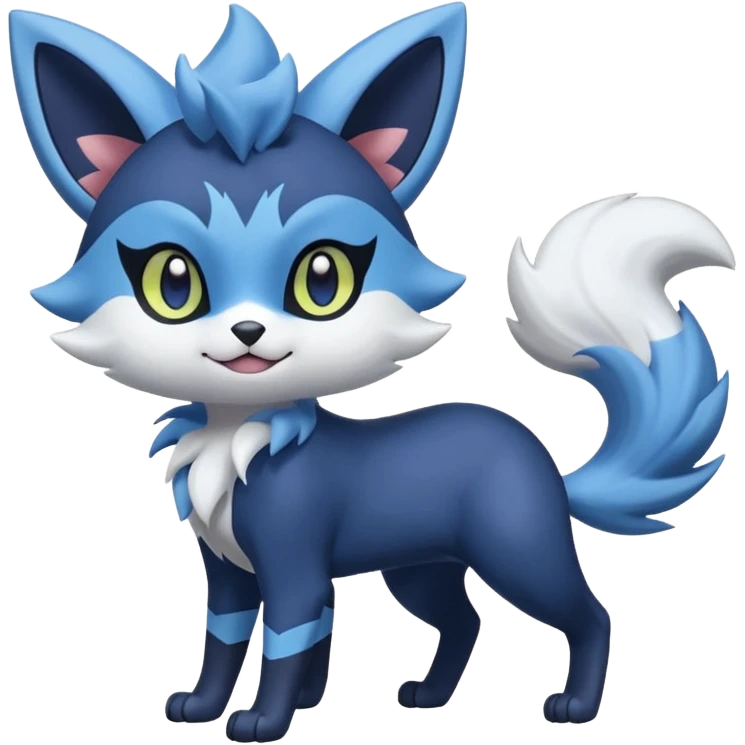 Zorua-Meowstic-Fakémon-hybrid-creature (full body)  emoji