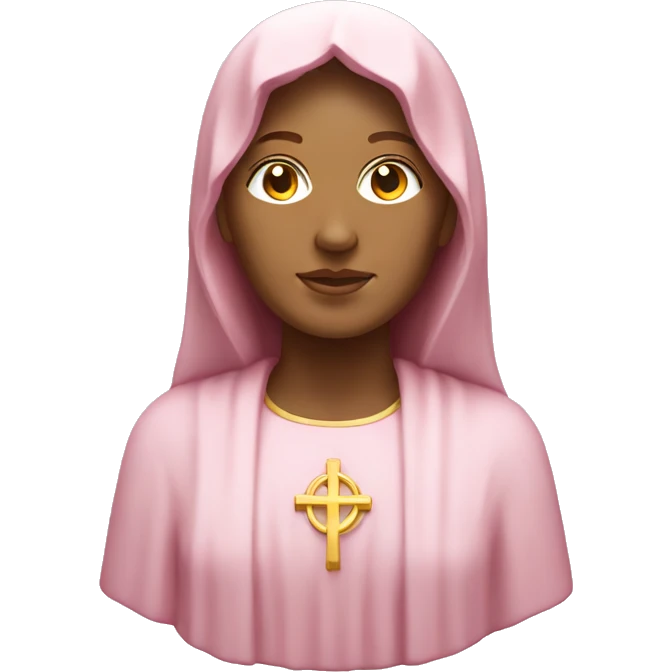 Light pink mother Mary statue emoji