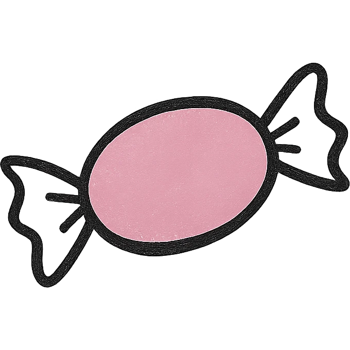hand drawn outlined icon of a pink object, no fill emoji