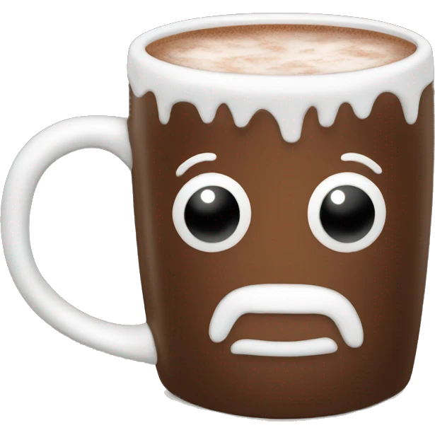 Hot cocoa in neutral Christmas mug emoji