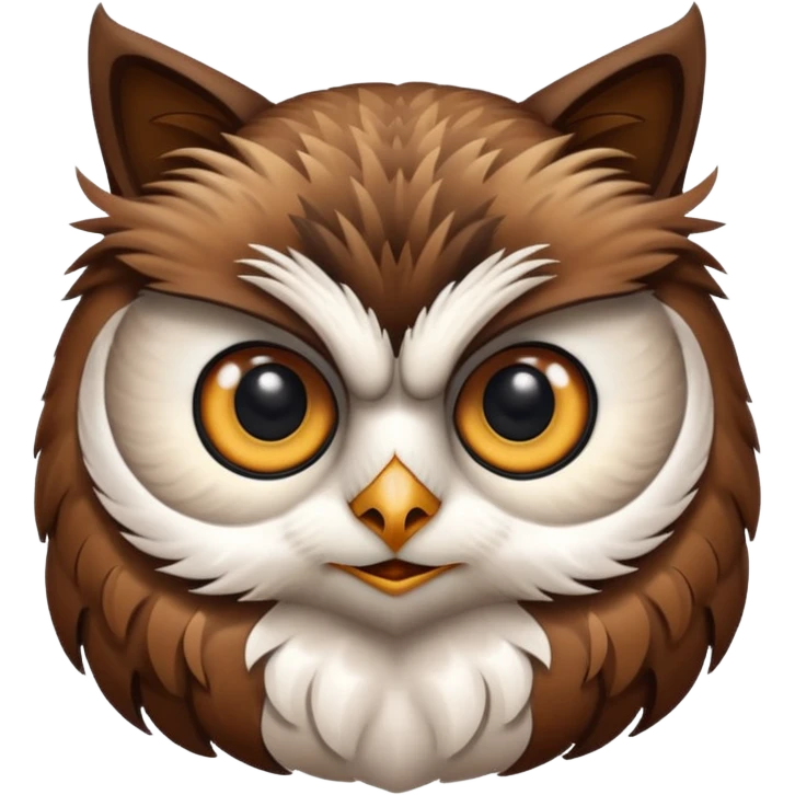 Make a cat mixed with a owi emoji