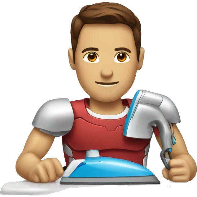 ironman ironing clothes emoji