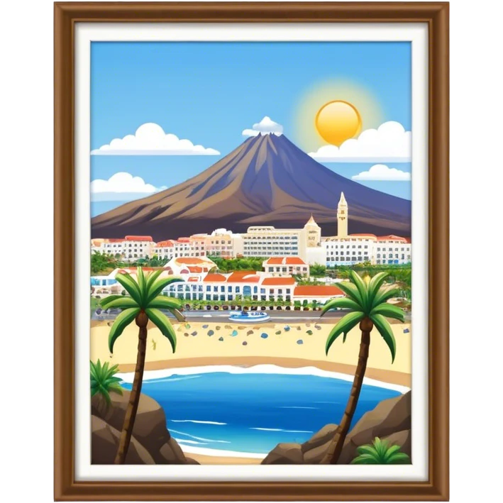 I want a representation of tenerife with an 11 to represent the joke: have you been to tenerife, no I have been to elevenerife mate emoji