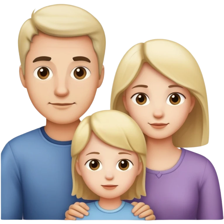 family with mother, father, brother and sister emoji
