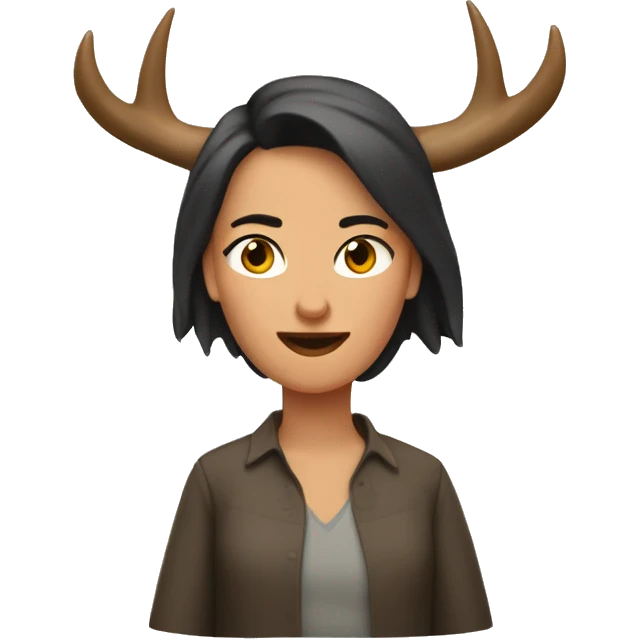 Mujer con cuernos de ciervo  emoji
