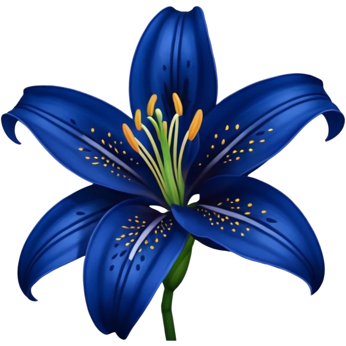 dark blue stargazer lily emoji