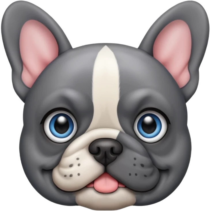 French bulldog cute grey blue with blue eyes emoji
