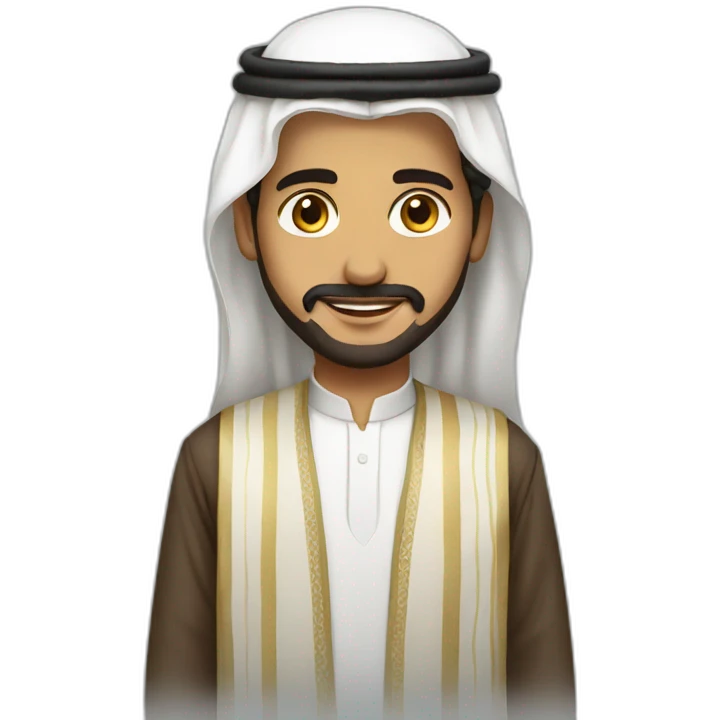 Saudi guy with traditional clothes emoji