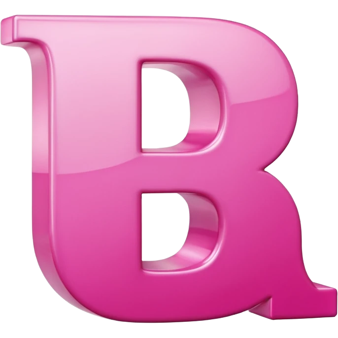 mix color pinks 3d letter p emoji