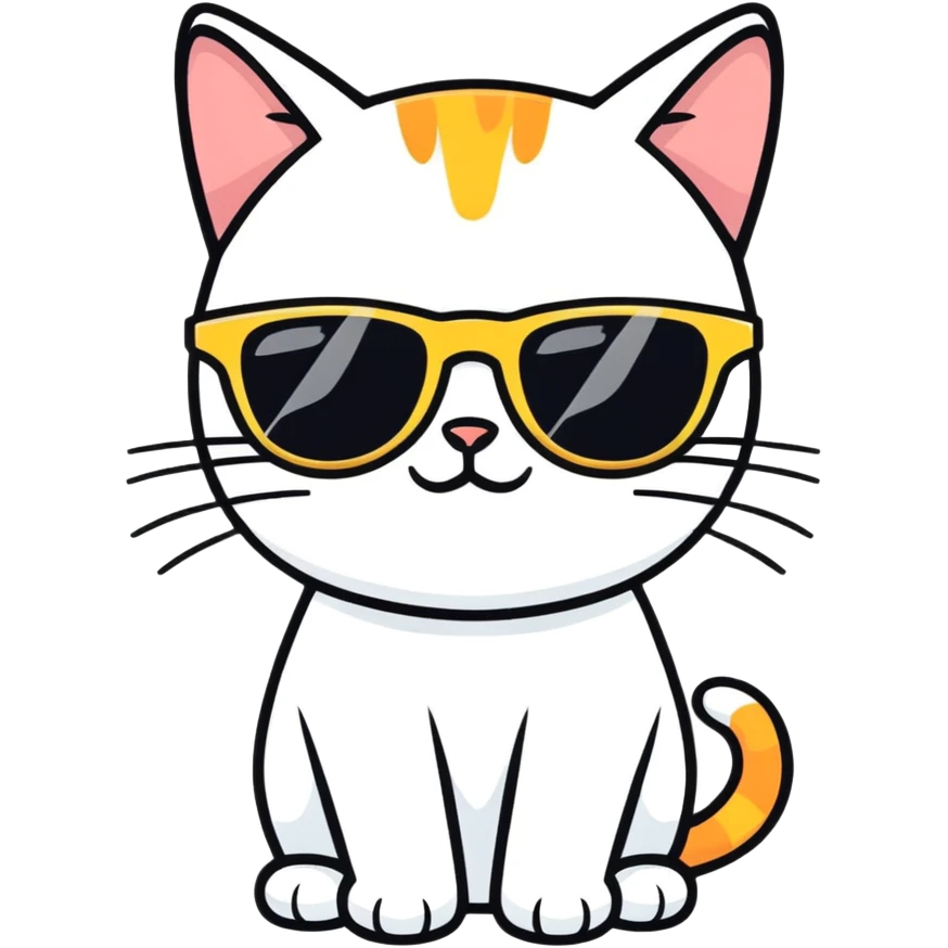 Cat with sunglasses emoji