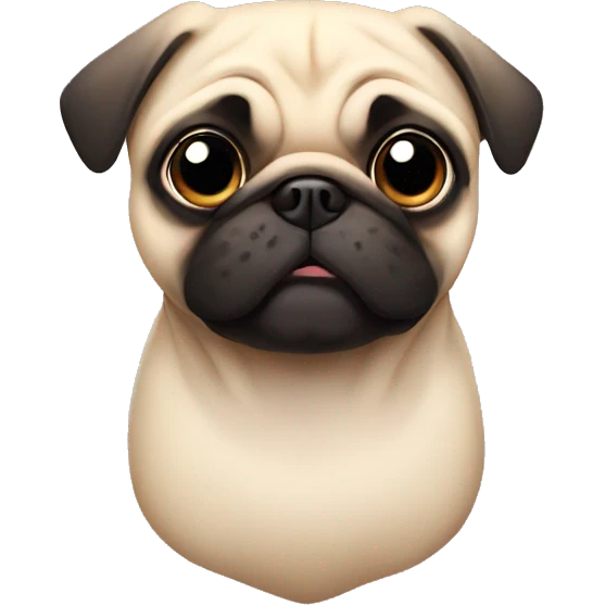 Cute pug emoji