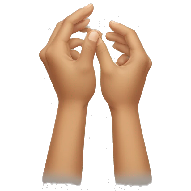 Two hands kissing emoji