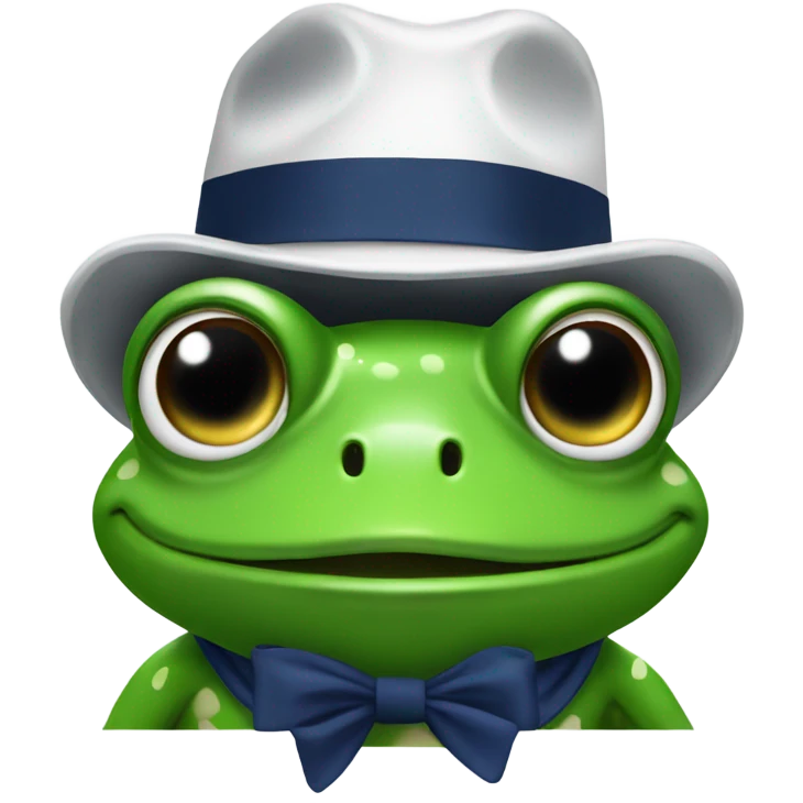 Frog with Penn State hat  emoji