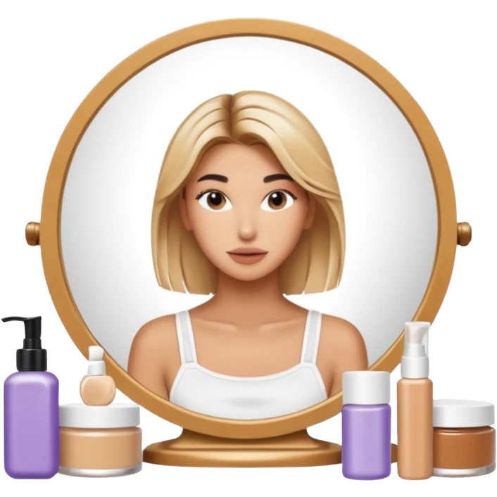 hailey baldwin bieber skincare in the mirror for yt vlog high quality emoji