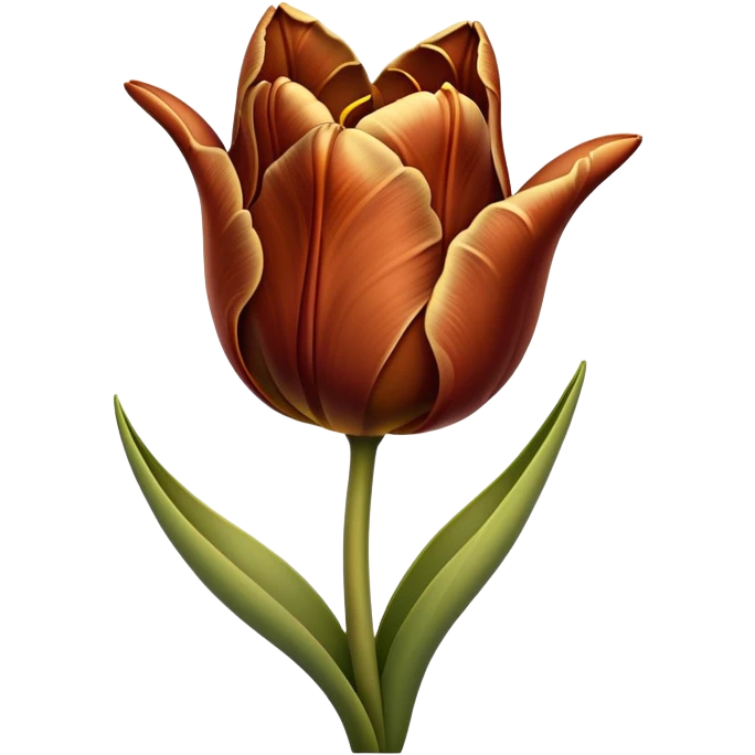 Brown tulip emoji
