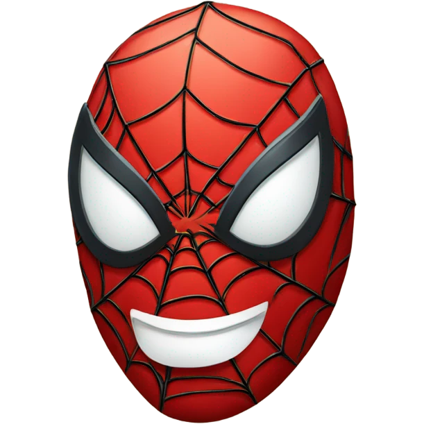 Spiderman face smile emoji