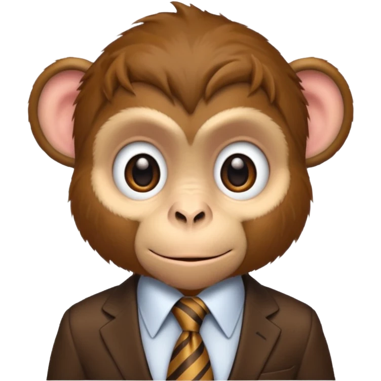 monkey with tie emoji