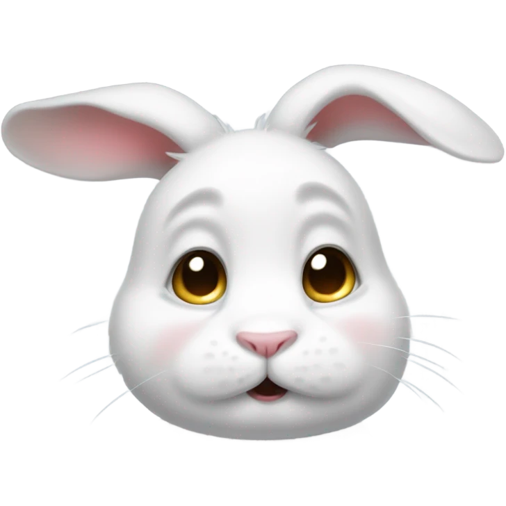 white bunny crying sad emoji