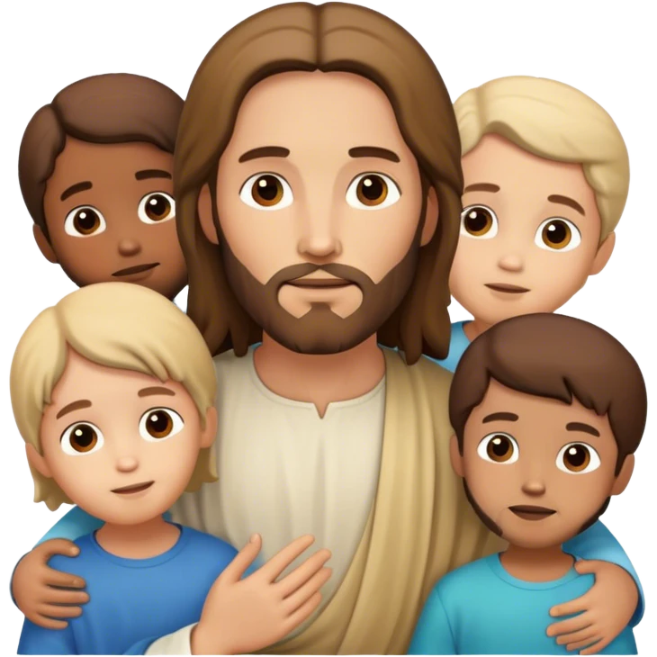 Jesus with children emoji