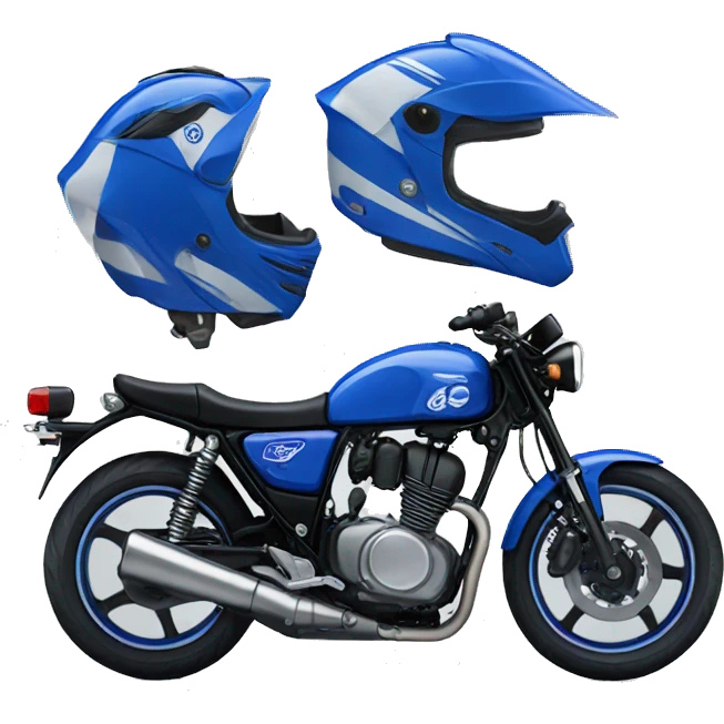 Motorcycle blue Yamaha  emoji
