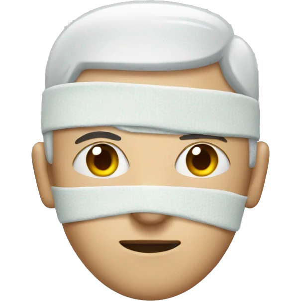 Man with one eye and bandages emoji