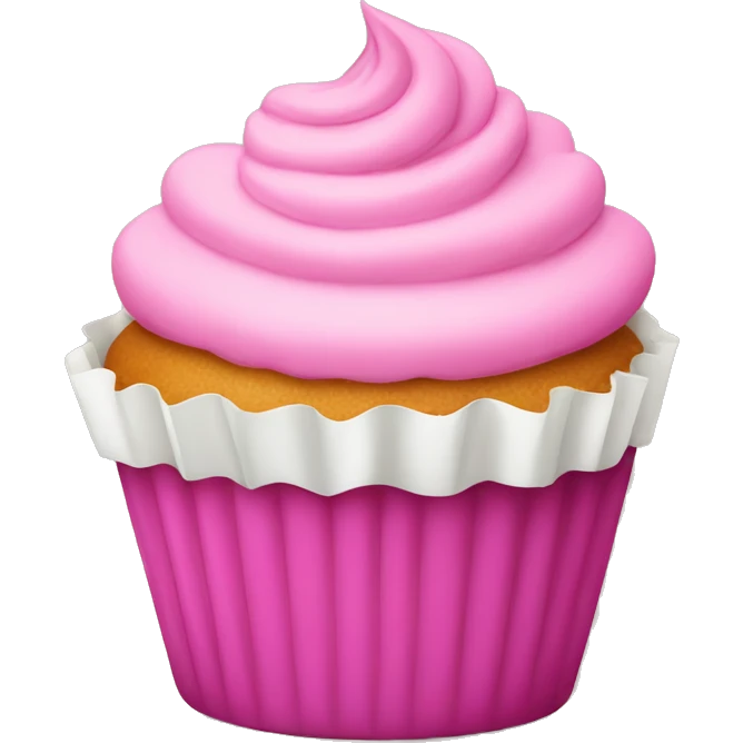 Pink cupcake emoji
