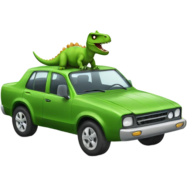 Dinosaur in a car emoji