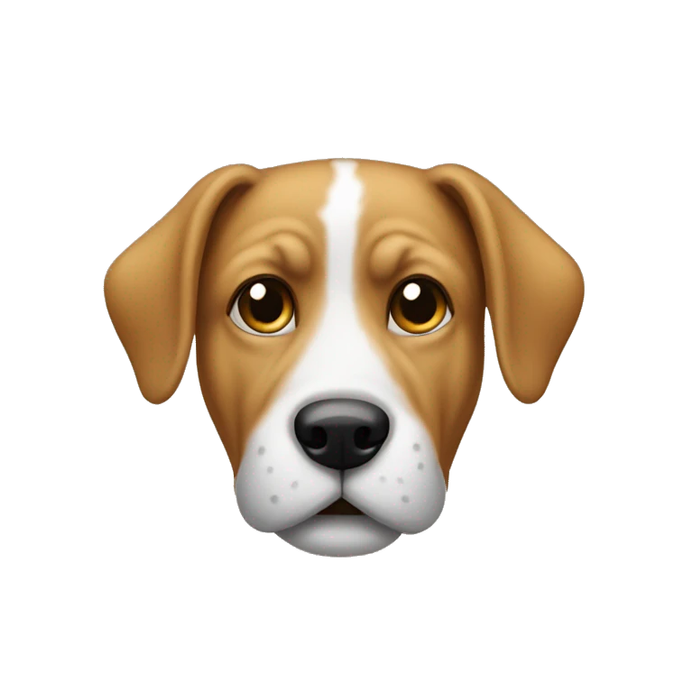 Un perro con bigote emoji