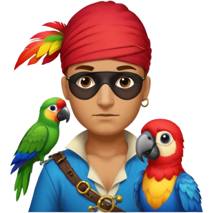 pirate and parrot emoji