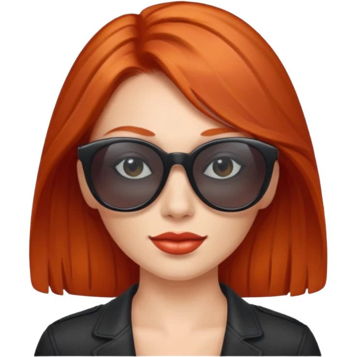 red head woman wearing sunglasses emoji