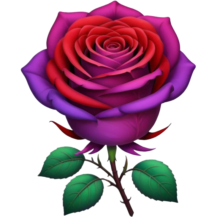 black-purple-red-gradients rose emoji