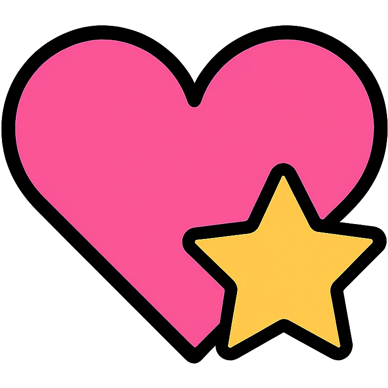 pink heart with a star icon emoji