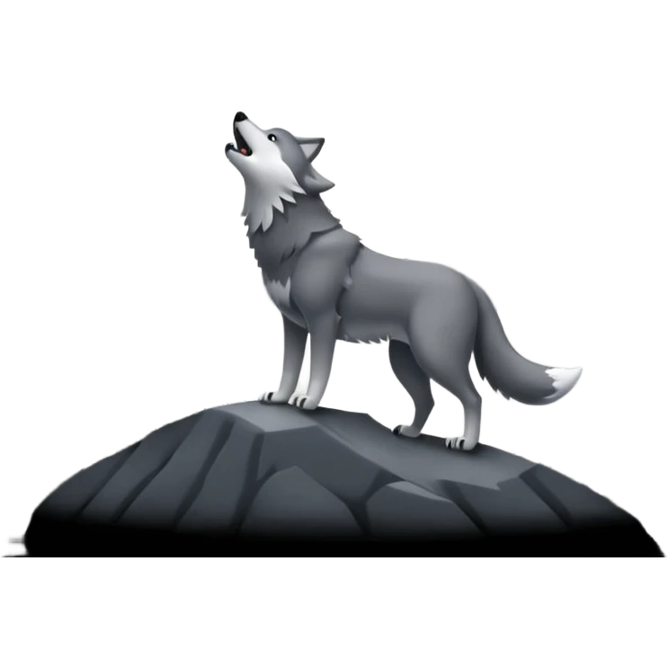 A grey tshirt wth a wolf howling at the moon on it emoji