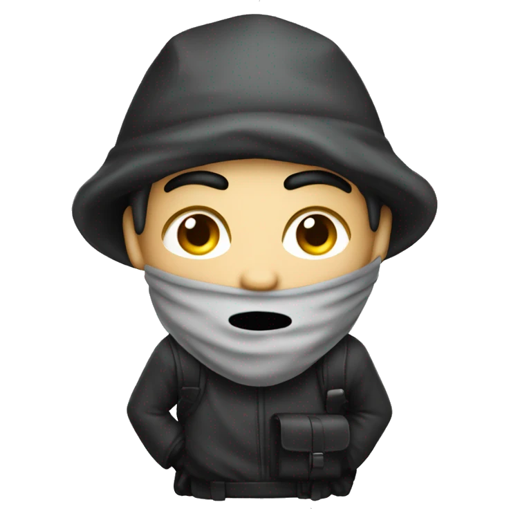 Robber with bag on his back emoji