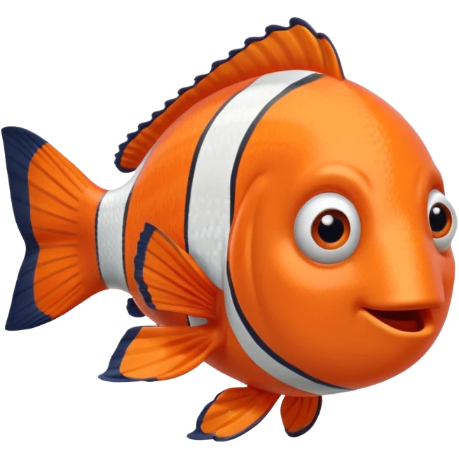 tôi muốn tạo 1 con cá nemo màu cam cute emoji
