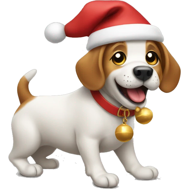 Dog playing jingle bells emoji