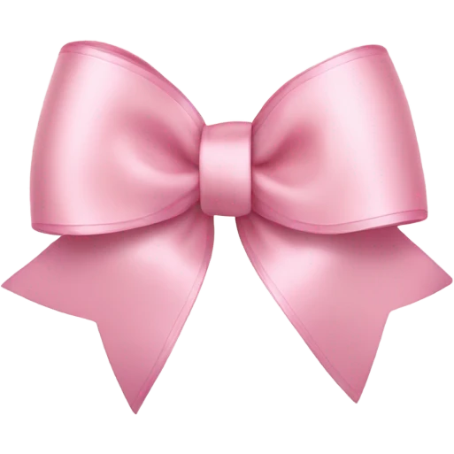 light pink ribbon bow emoji