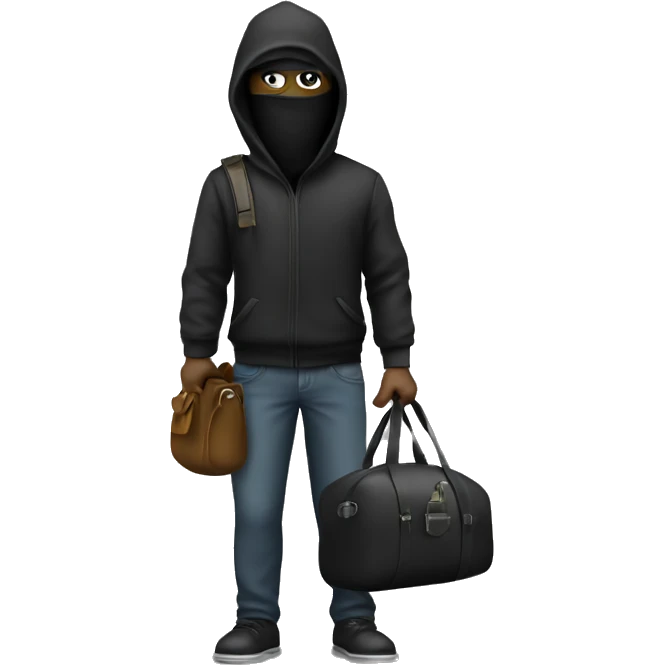 Robber with a duffel bag  emoji