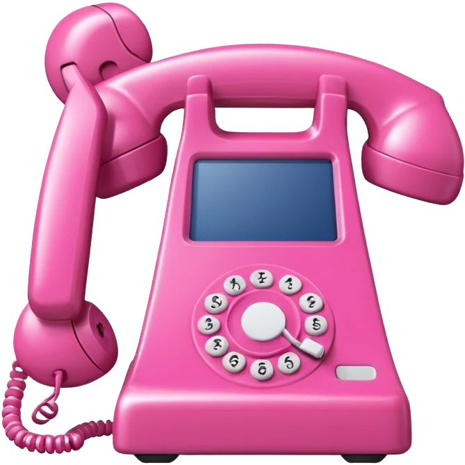 pink phone call \caller id bubble emoji