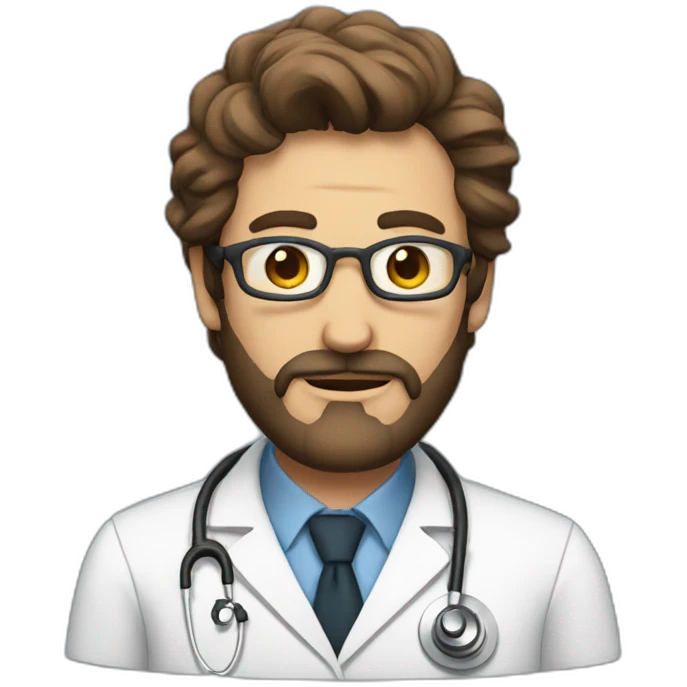 the doctor with the brown beard emoji