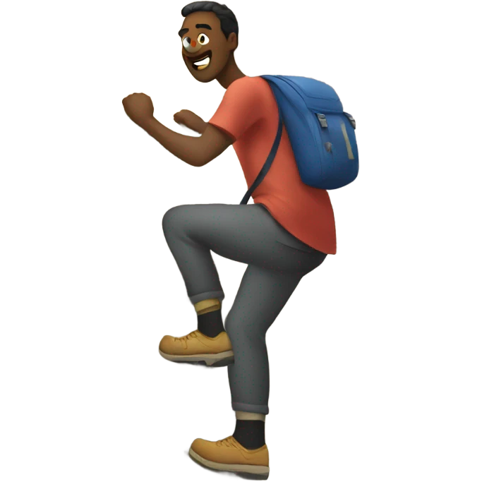 Man climbing a hill  emoji