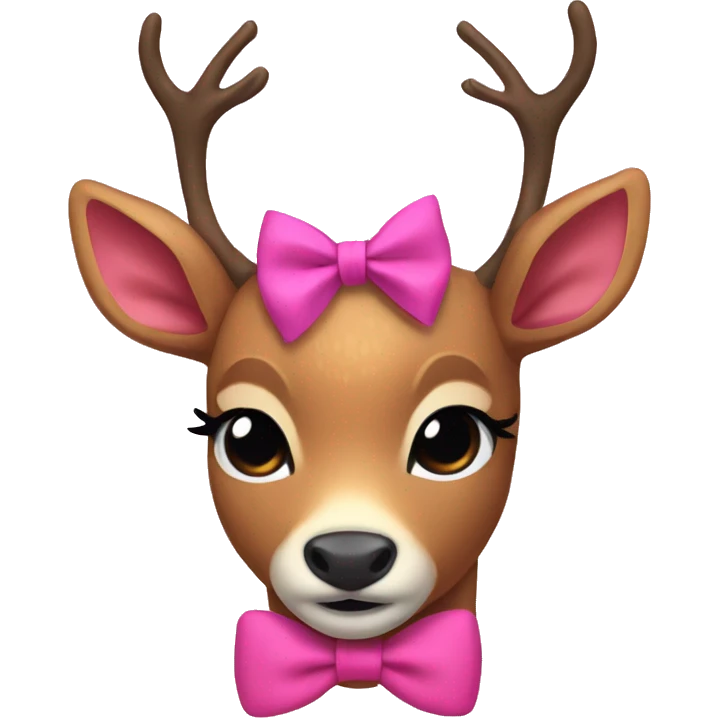 pink bow deer taking zyns  emoji