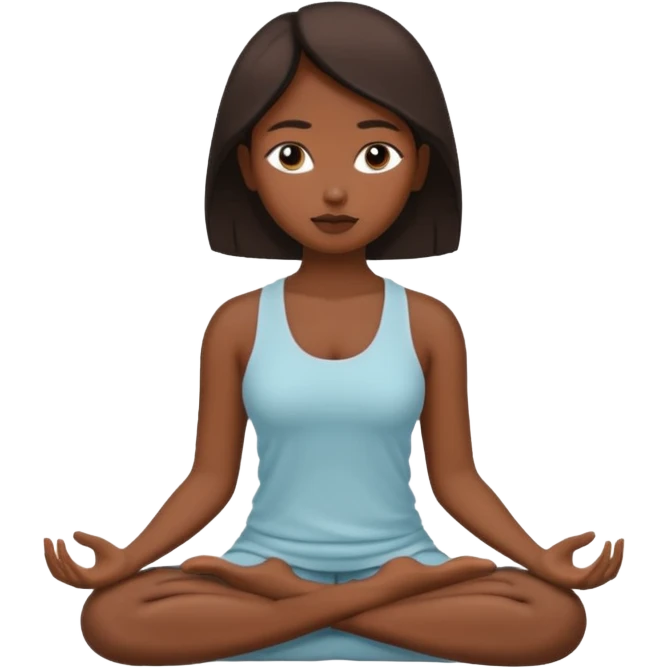 The figure of a woman in meditation (simple, abstract) emoji