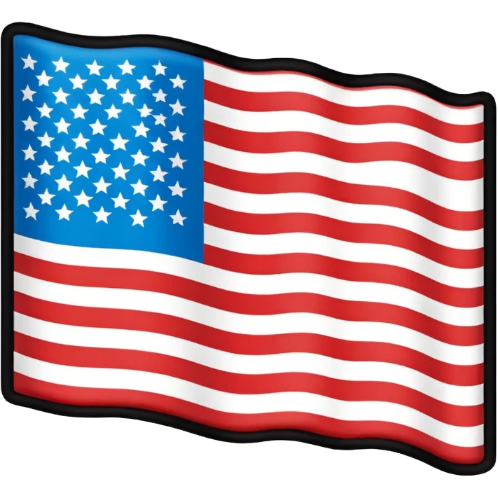 Pop art American flag emoji