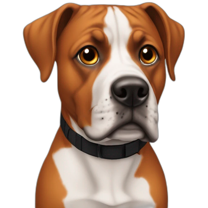 Staffordshire terror orange brown with black nose no white emoji