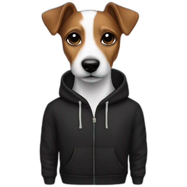 jack russel black hoodie emoji