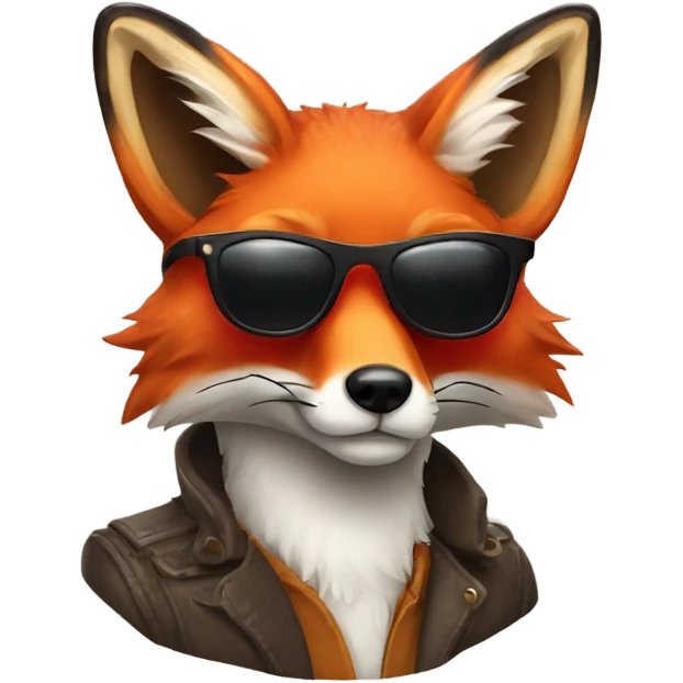 Red fox wearing shades emoji