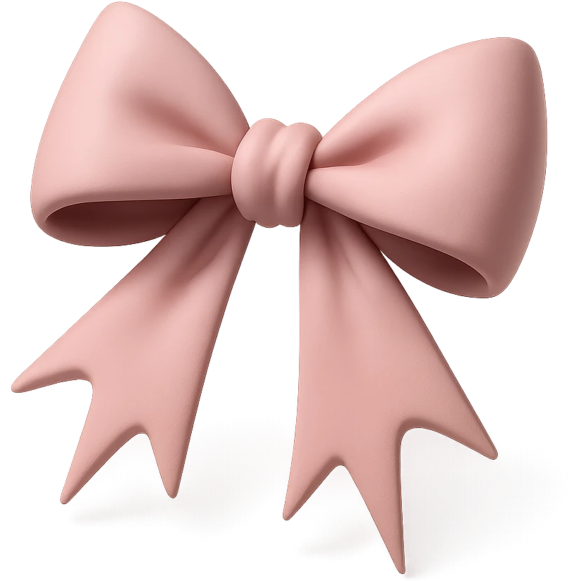 pink gothic bow emoji