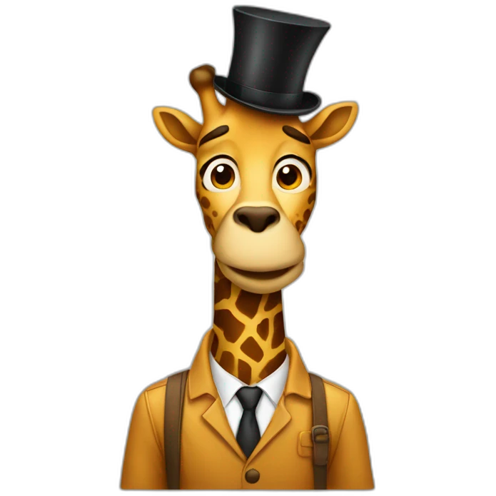 Homme sur girafe emoji